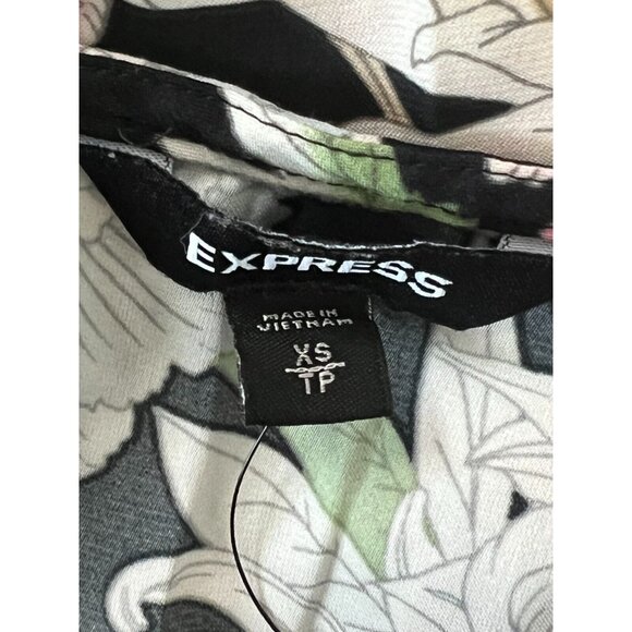 Express Short Sleeve Floral Top Size XS - Picture 5 of 8